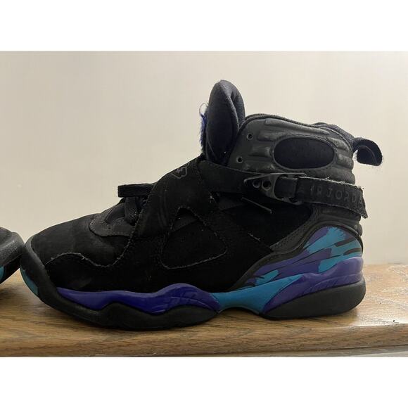 Nike Air Jordan Retro 8 VIII Aqua Sz 4.5Y Women’s Sz 6 305381-041 Released 2007 - Picture 6 of 16